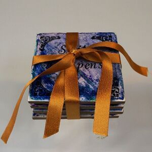 Novelty Coasters With Adult Funny Saying Ceramic Coaster Set Of 4 Made In USA